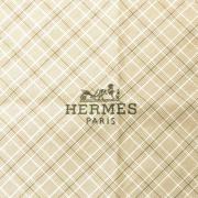 Pre-owned Cotton scarves Hermès Vintage , Beige , Dames