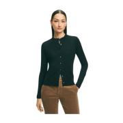 Zwarte Merino-Wollen Cardigan Cardigan Brooks Brothers , Black , Dames