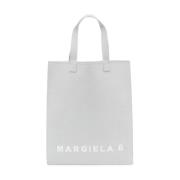 Zilveren Logo Print Tote Bag Maison Margiela , Gray , Dames
