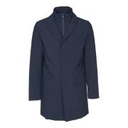 Blauwe Gerecyclede Trenchcoat Save The Duck , Blue , Heren