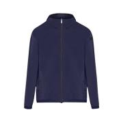 Blauwe Sweatshirt met Rits en Capuchon RRD , Blue , Heren