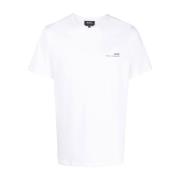 Klassieke Logoshirt A.p.c. , White , Heren