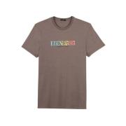 Ronde nek T-shirt Eden Park , Gray , Heren