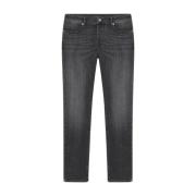 Medium-grijze stretchkatoenen jeans Brooks Brothers , Gray , Heren