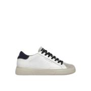 Slate Grey Leren Sneakers Crime London , White , Heren