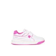 Witte/Roze Sneakers met Studs Valentino Garavani , White , Dames