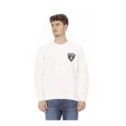 Crewneck Sweatshirt met Logo Print Automobili Lamborghini , White , He...