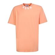 T-Shirts Msgm , Orange , Heren