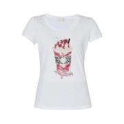 T-Shirt - Klassieke Stijl Liu Jo , White , Dames