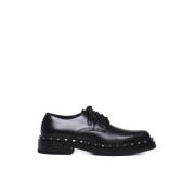 Zwarte platte schoenen met studs Valentino Garavani , Black , Heren