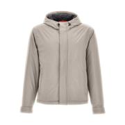 Urban Windbreaker met Verstelbare Capuchon Fay , Gray , Heren