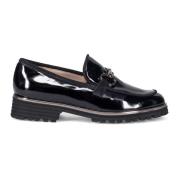 Zwarte Patentleren Mocassin Sangiorgio , Black , Dames