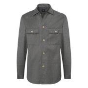 Flanellen Overshirt Boggi Milano , Gray , Heren