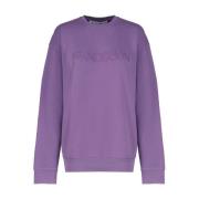 Paarse Katoenen Crew Neck Sweatshirt JW Anderson , Purple , Dames