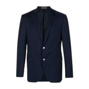 Klassieke Wollen Blazer Corneliani , Blue , Heren