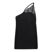 Mouwloze Top met Kantdetail JW Anderson , Black , Dames