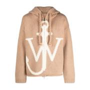 Ankerprint Rits Hoodie JW Anderson , Beige , Heren