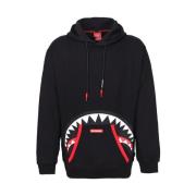 Zwarte hoodie met verborgen haaienprint Sprayground , Black , Heren