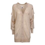 Distressed-effect alpaca wollen Cardigan MM6 Maison Margiela , Beige ,...