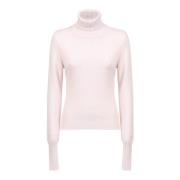 Crèmekleurige wollen coltrui MM6 Maison Margiela , Pink , Dames