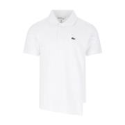 Wit Asymmetrisch Polo Shirt met Logo Patch Comme des Garçons , White ,...