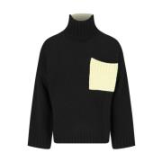 Zwarte Gebreide Coltrui voor Heren JW Anderson , Black , Heren