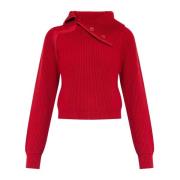 ‘Vega’ geribbelde trui Jacquemus , Red , Dames