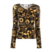 Grafisch Bedrukte Longsleeve Top Marine Serre , Multicolor , Dames