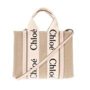 ‘Woody Small’ schoudertas Chloé , Beige , Dames