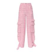Tweed cargobroek Gcds , Pink , Dames