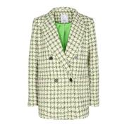 Oversize Boucle Check Blazer Co'Couture , Multicolor , Dames