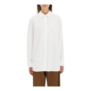 Oversized Cotton Poplin Shirt Loulou Studio , White , Dames