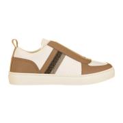 Leren Ronde Vorm Dames Sneakers Fabiana Filippi , Brown , Dames