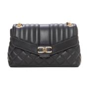 Gewatteerde Schoudertas met Schuifketting Pollini , Black , Dames