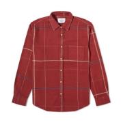 Bordeaux Geruite Overhemd Portuguese Flannel , Red , Heren