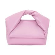 Leren Twister Tas met Zacht Gedraaid Handvat JW Anderson , Pink , Dame...