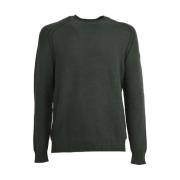 Groene Wollen Trui met Raglanmouw RRD , Green , Heren