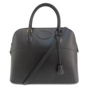 Pre-owned Leather handbags Hermès Vintage , Black , Dames