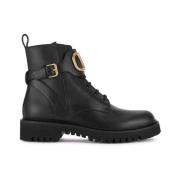 VLogo Signature Combat Boots Valentino Garavani , Black , Dames