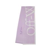 Wollen Pixel Sjaal in Violet-Paars Off White , Purple , Dames
