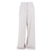 Hoge Taille Wol Broek Fabiana Filippi , White , Dames