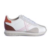 Witte Dames Sneakers met Dubbele Zool Munich , White , Dames