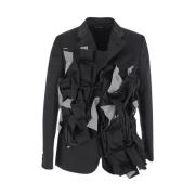 Blazer met abstracte inzetstukken Comme des Garçons , Black , Dames