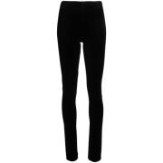 Zwarte Velours Skinny Broek Junya Watanabe , Black , Dames