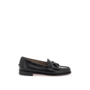 Geborsteld Leren Esther Kiltie Loafers G.h. Bass & Co. , Black , Dames