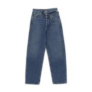 Intrigue Gebroken Tailleband Jeans, Maat 25 Agolde , Blue , Dames