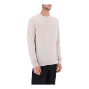 Cashmere Silk Crew-Neck Sweater Agnona , Beige , Heren