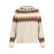 Gebreide Truien met Flair Motief Woolrich , Beige , Dames