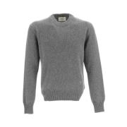 Luxe Crewneck Sweater Ami Paris , Gray , Heren