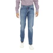 Slim-fit Denim Jeans Kiton , Blue , Heren